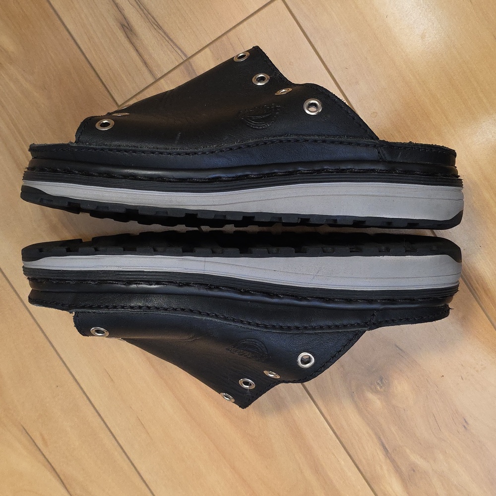 Dr. Martens Vintage Rare 9498 Black Slide Sandal w/ Grommets UK 6 Women 8-8.5🦋 - Picture 9 of 12